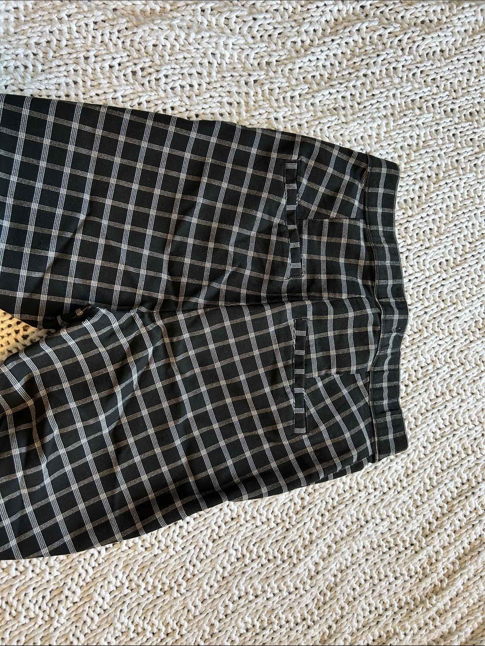 Hollister Black Plaid Slim Trousers - Picture 3 of 3